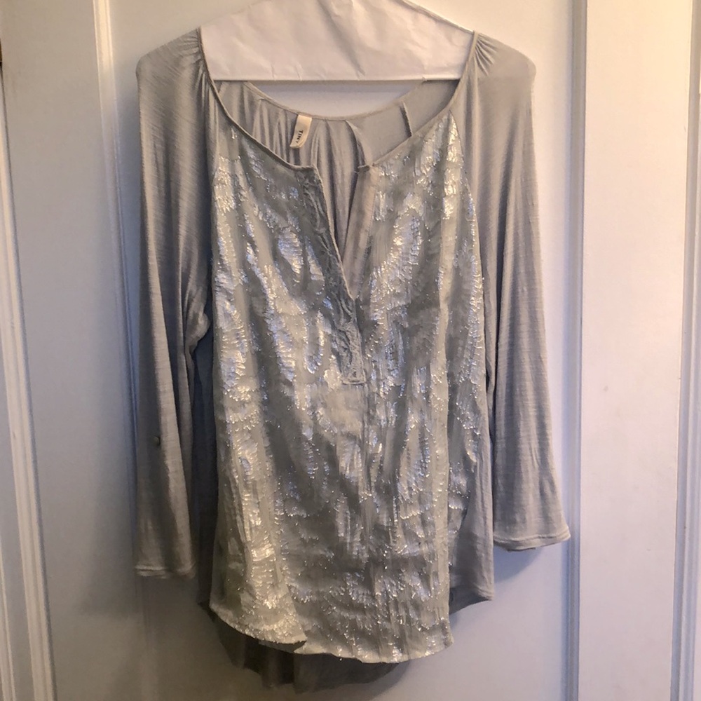 Tiny by Anthropologie pale aqua blue top
